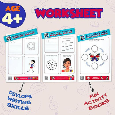 Early Learning Worksheet for Kids | Phonic, Number & Concept Educational Activities 60+ Sheet