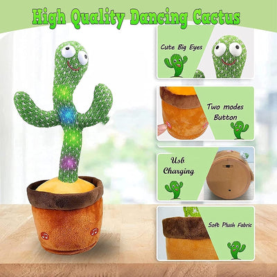 TikTok Dancing Plush Toy (Talking Cactus)