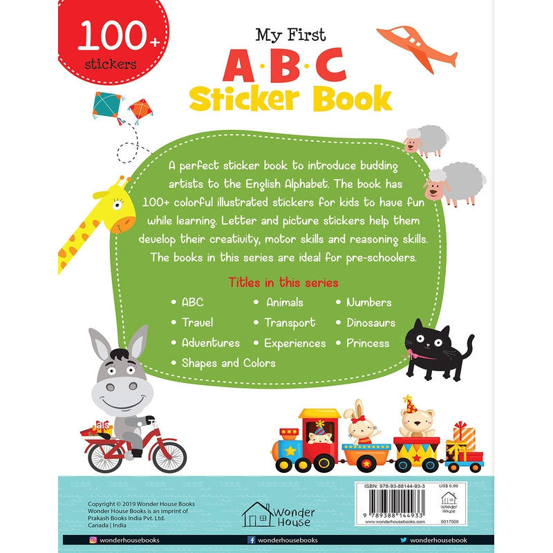 My First ABC Sticker Book: Exciting Sticker Book With 100 Stickers [Paperback] Wonder House Books