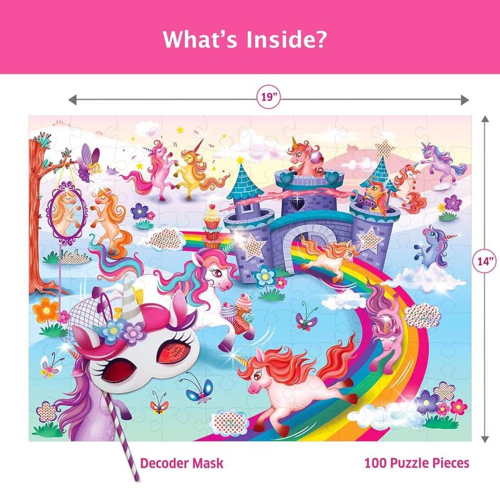 Chalk & Chuckles 100 Pieces Puzzle - Unicorn Secret Message (5-7 Years)