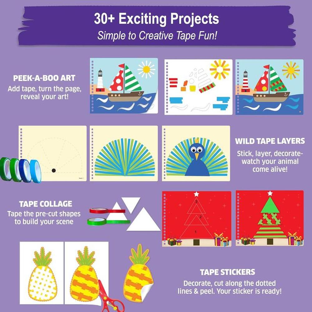 Chalk & Chuckles The Ultimate Craft Kit - Tear, Stick, Create (3-7 Years)