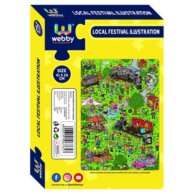 Local Festival Illustration Cardboard Jigsaw Puzzle, 252 pieces