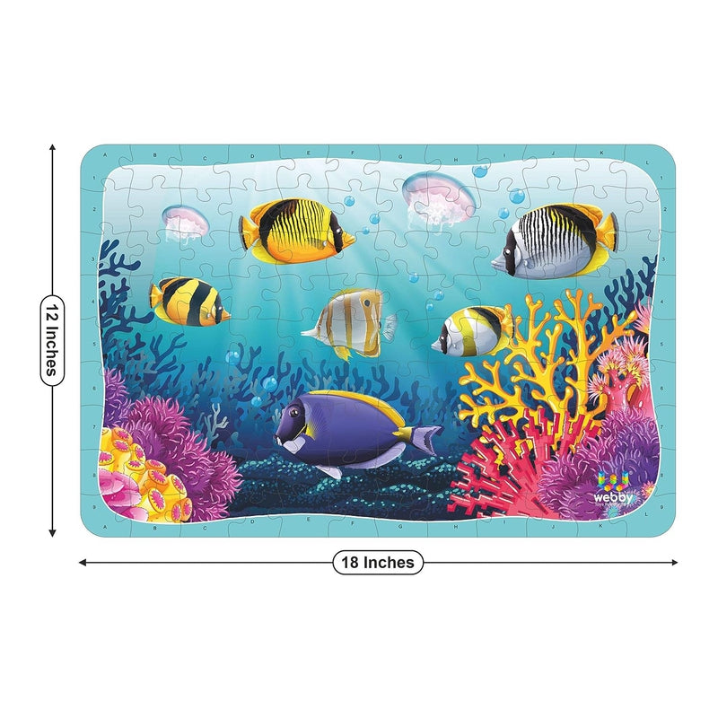 Underwater Fishes Wooden Jigsaw Puzzle, 108 Pieces