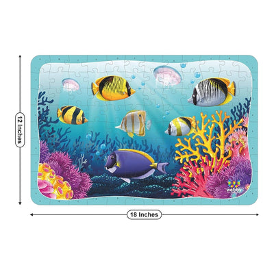 Underwater Fishes Wooden Jigsaw Puzzle, 108 Pieces