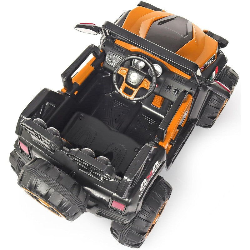 4x4 Battery Operated Electric Ride On Jeep | Motor for Steering | Remote Control | Orange | COD Not Available