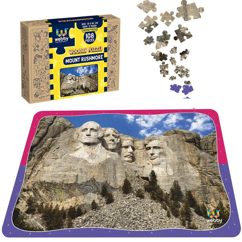 Mount Rushmore Wooden Jigsaw Puzzle, 108 Pieces