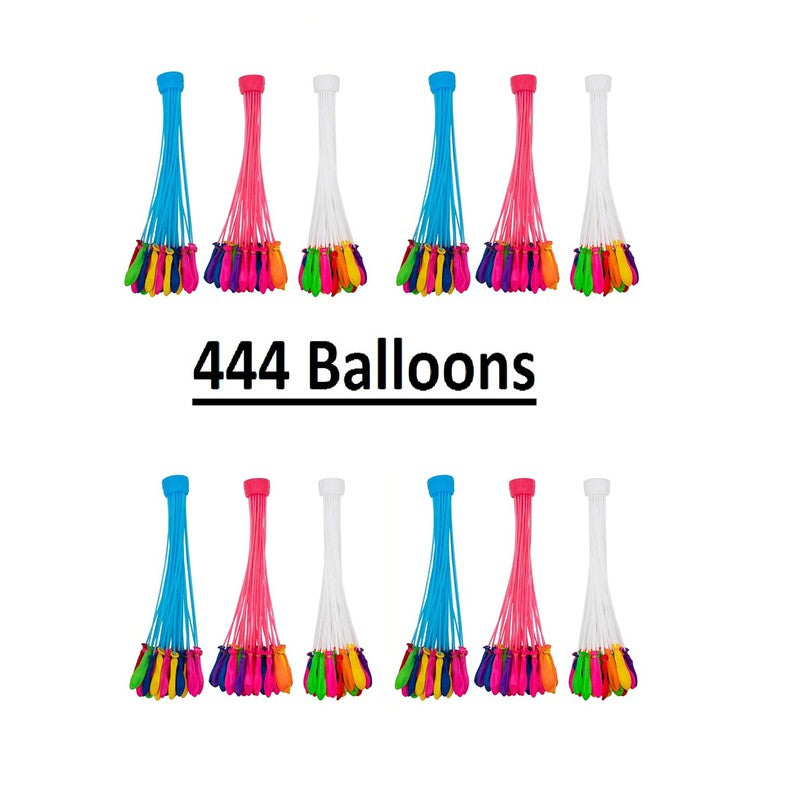 Quick Magic Water Balloons For Holi | Crazy Fill in 60 Seconds | Set of 12 with 1 Universal tap Adapter | 444 Balloons