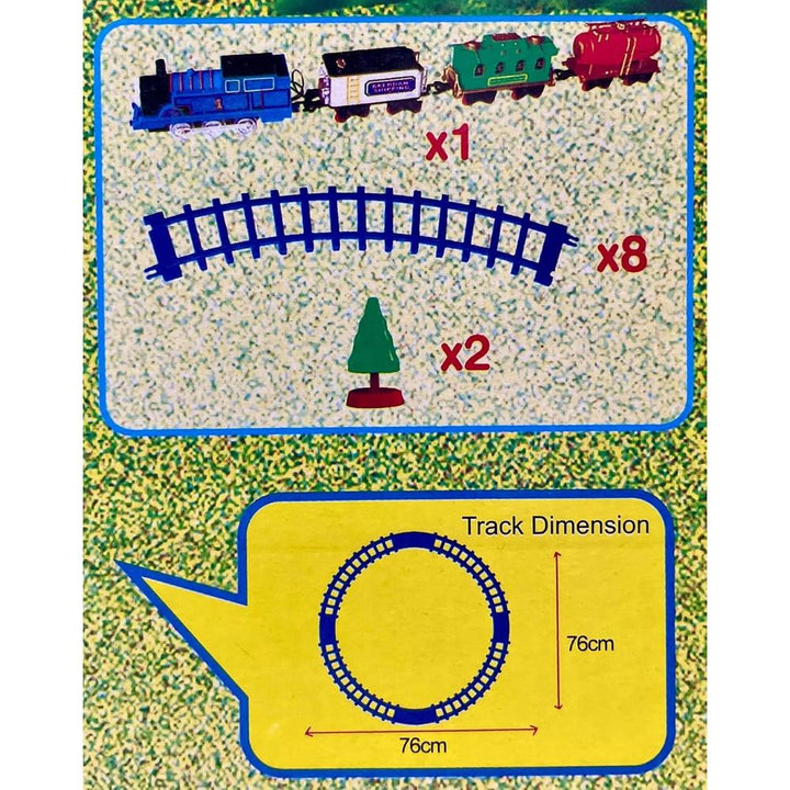 Tomas The Big Family Train Toy Set | Battery Operated Train with Sound, Light & Smoke Effect | 240 cm Track