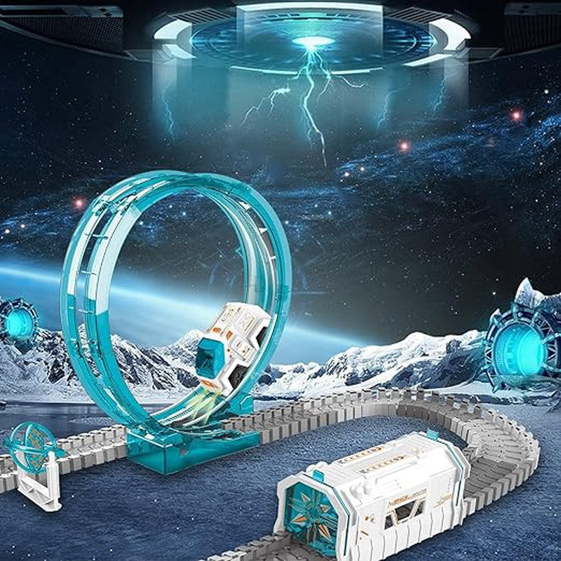 Space Race Track Toy Car Train Sets, for Kids Christmas and Birthday Gifts