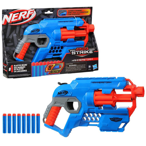 Original Nerf Alpha Strike Hammerstorm Dart Blaster with 8 Darts (8-12 Years)