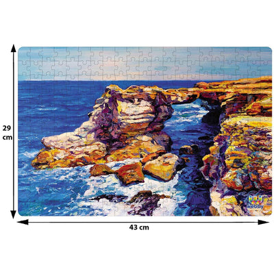 Sea Rocks Painting Jigsaw Wooden Puzzle, 252 Pieces