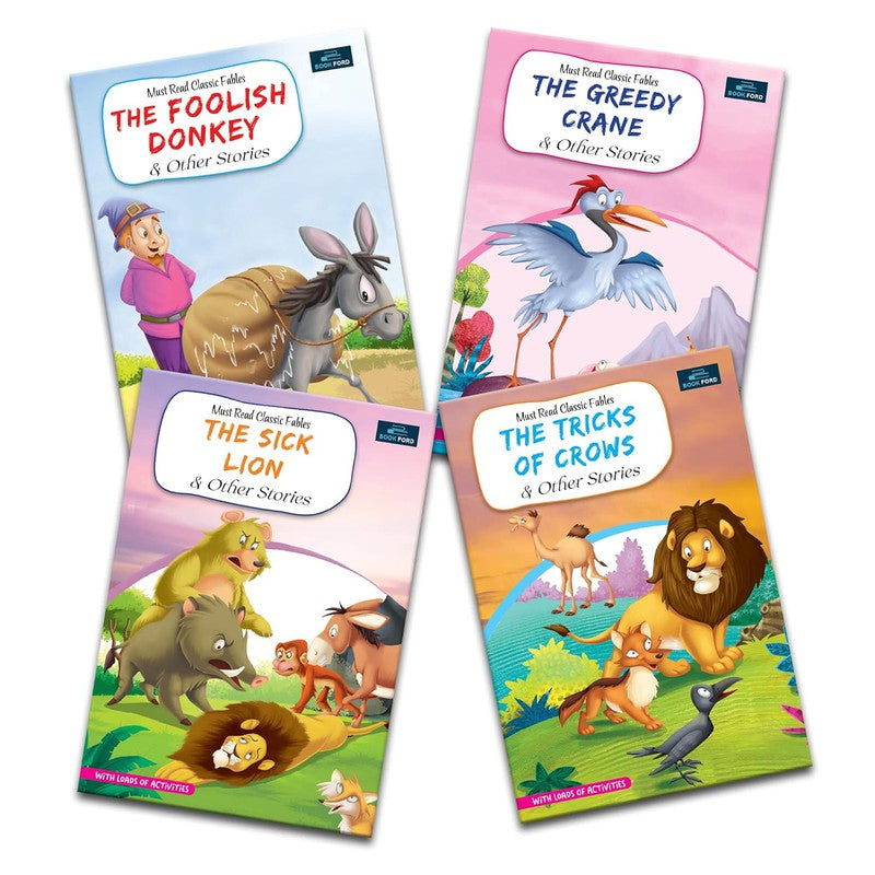 Must Read Classic Tales: Pack of 4 Pocket Stories ( Animals ) - Timeless Adventures for Young Readers