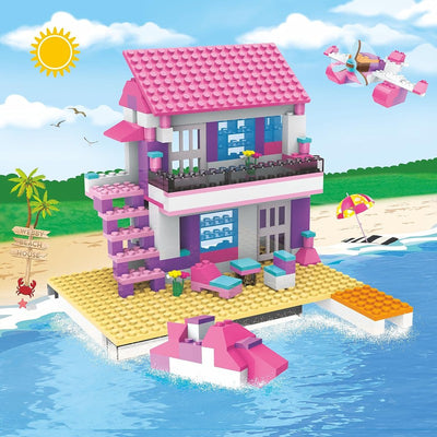 Beach House ABS Building Blocks Kit, Colourful Bricks and Blocks Construction Play Set - (295 Pcs)