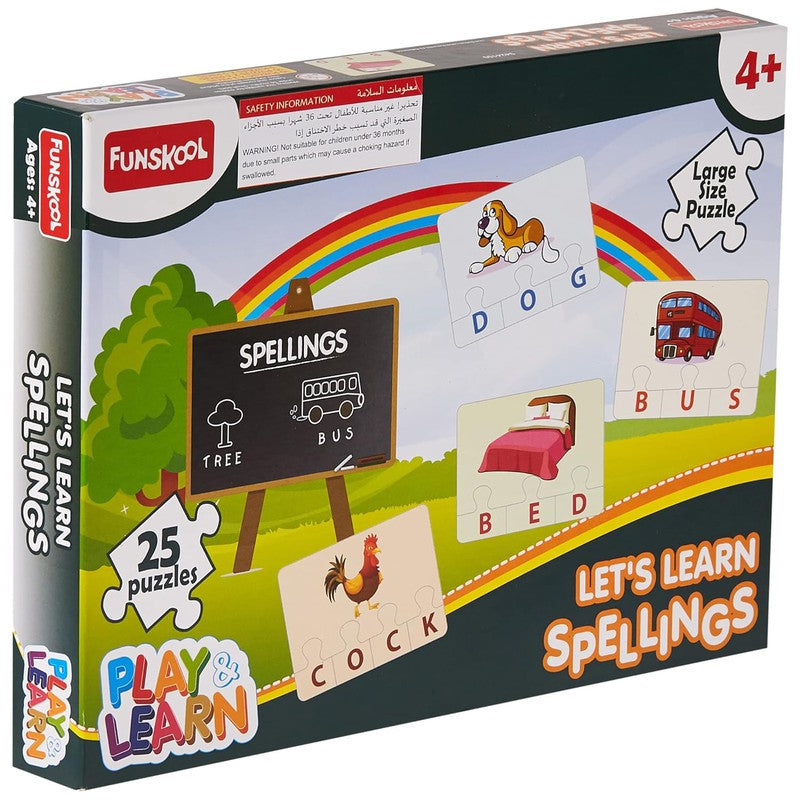 Original Funskool Play & Learn 25 Pcs Spelling Puzzle