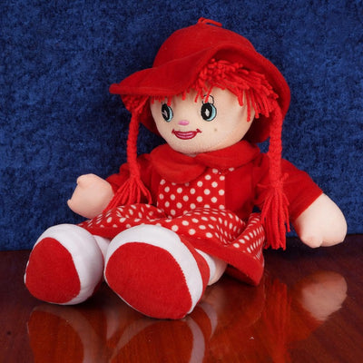 Rinky Doll Super Soft Washable Doll Soft Toy | Stuffed Soft Plush Toy Red - 45 Cm