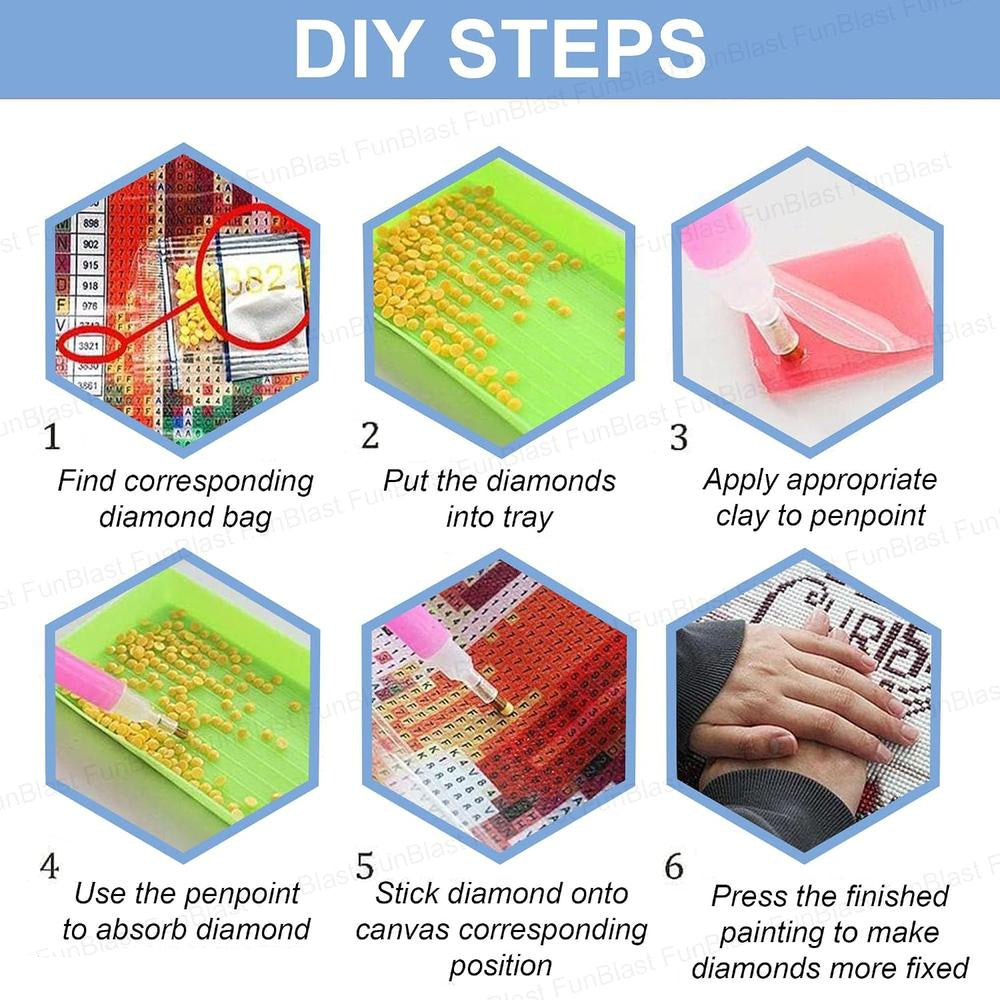 FunBlast 5D Sunflower Diamond Painting Kit | DIY Art & Craft Set  for Kids & Adults