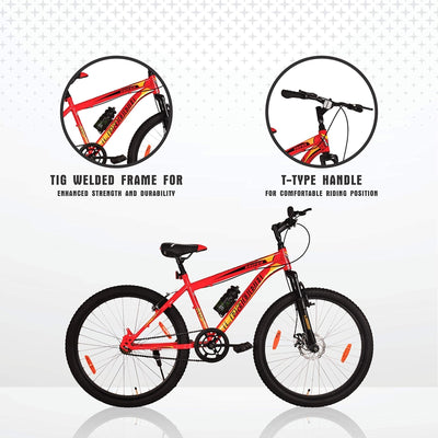 Sniper MTB 24T with Front Suspension and Disc Brake Mountain Cycle | 7-10 Years (COD Not Available)