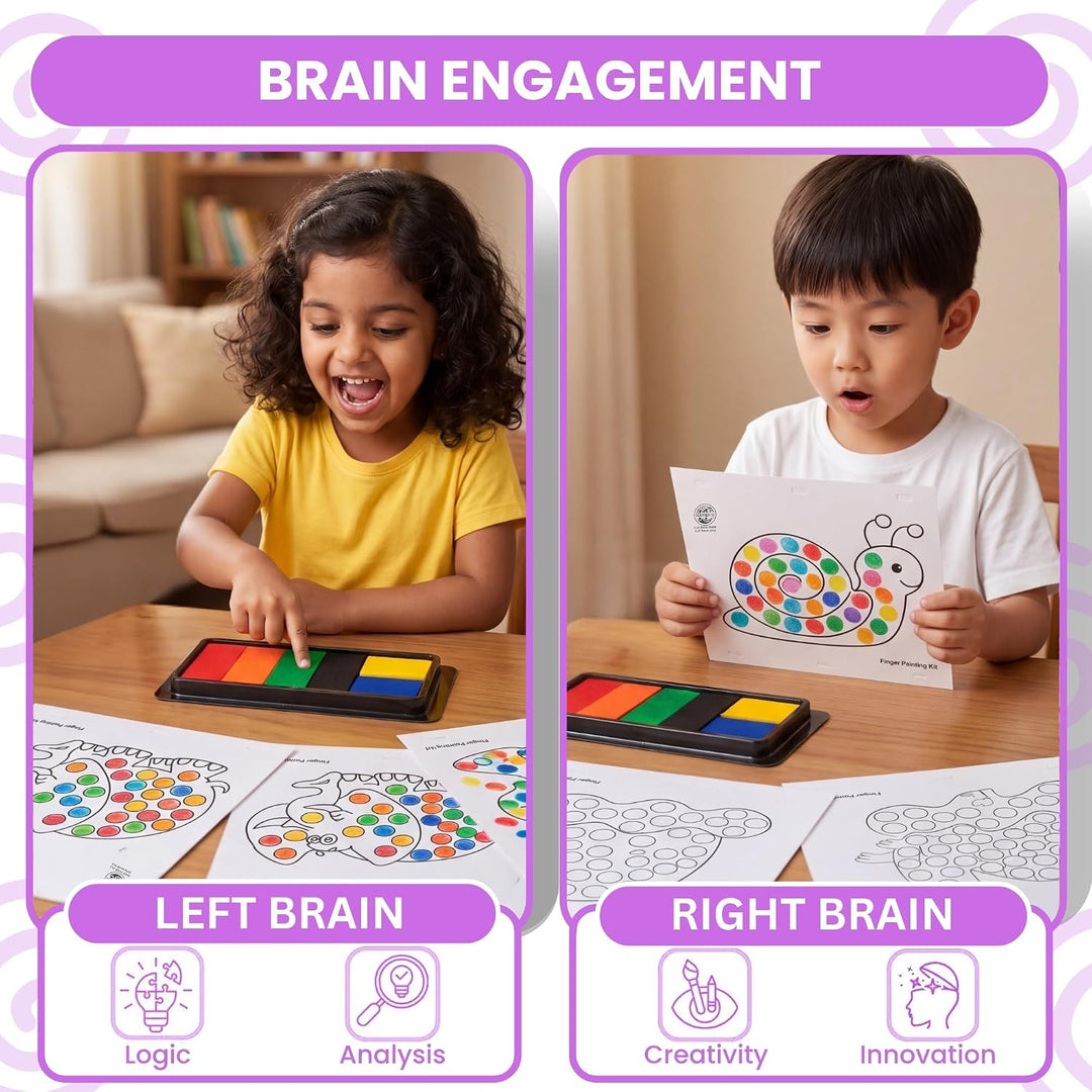 Ratnas Finger Painting Kit – Creative Art & Craft Activity | 12 Sheets