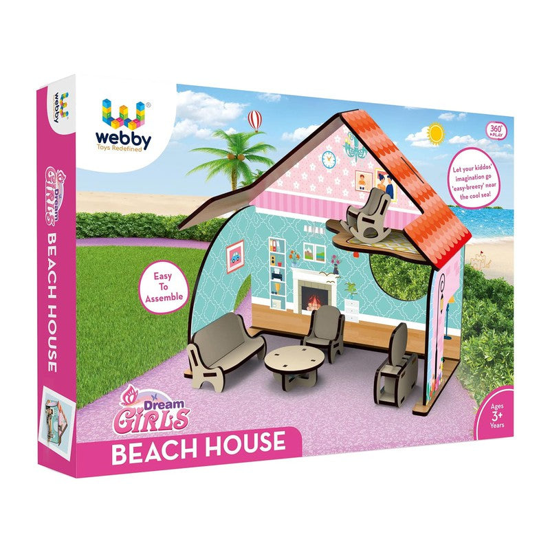 Dream Girl Beach House Wooden Doll House