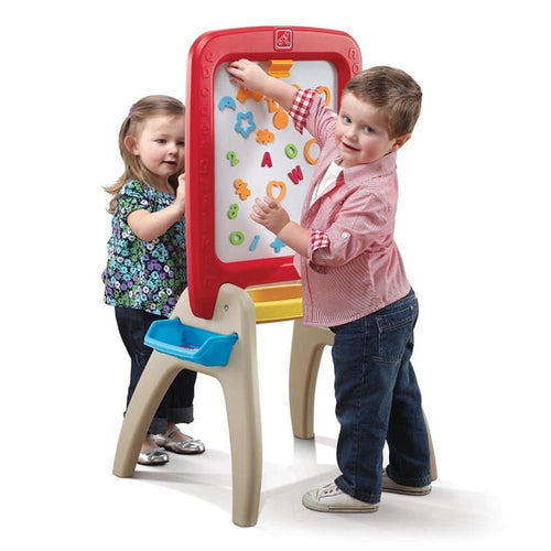 STEP2 All Around Easel For Two - Red (3-8 Years)