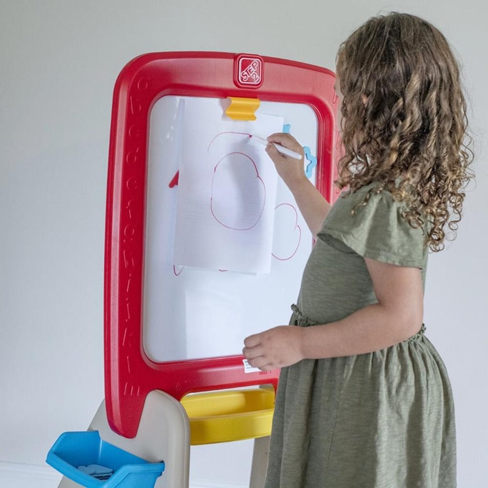 STEP2 All Around Easel For Two - Red (3-8 Years)