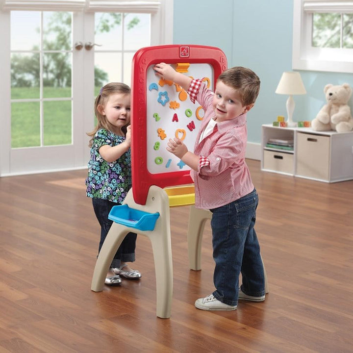 STEP2 All Around Easel For Two - Red (3-8 Years)