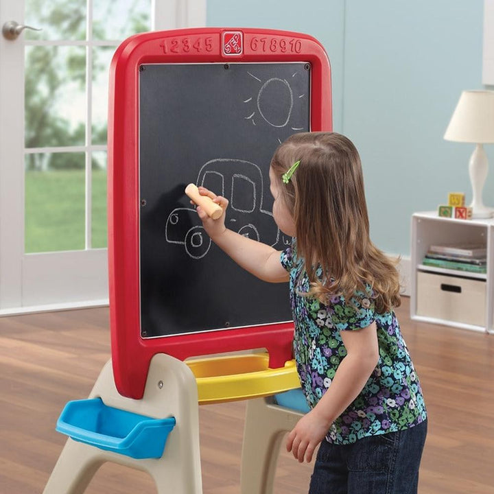 STEP2 All Around Easel For Two - Red (3-8 Years)