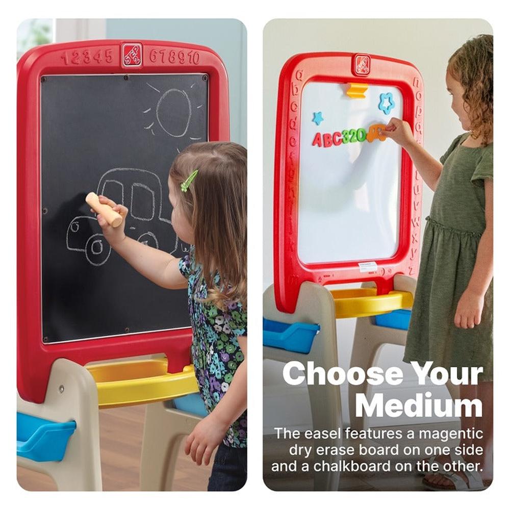 STEP2 All Around Easel For Two - Red (3-8 Years)