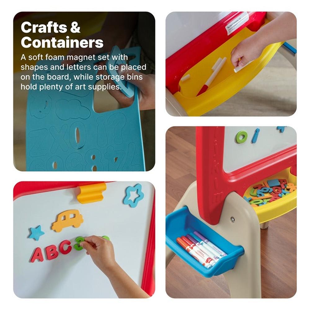 STEP2 All Around Easel For Two - Red (3-8 Years)