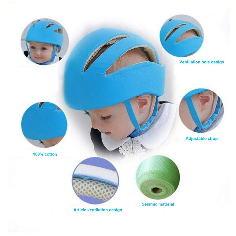 Safety Helmet and Knee Pad Combo (Blue)