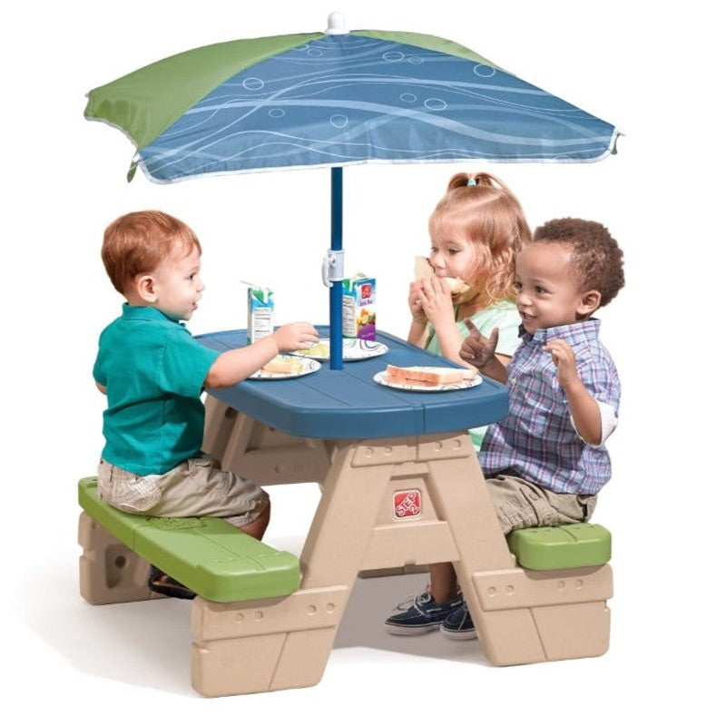 Sit & Play Picnic Table With Umbrella (COD Not Available)