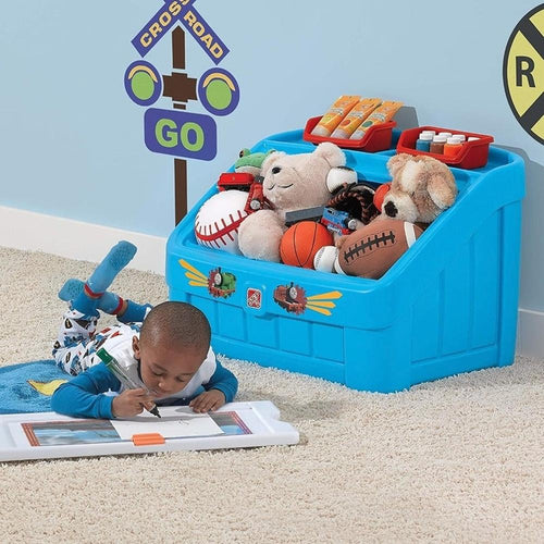 STEP2 2 in 1 Toy Box - Storage Chest with Art Lid & Organizer (2-10 Years)