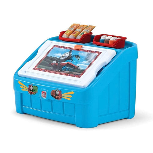 STEP2 2 in 1 Toy Box - Storage Chest with Art Lid & Organizer (2-10 Years)