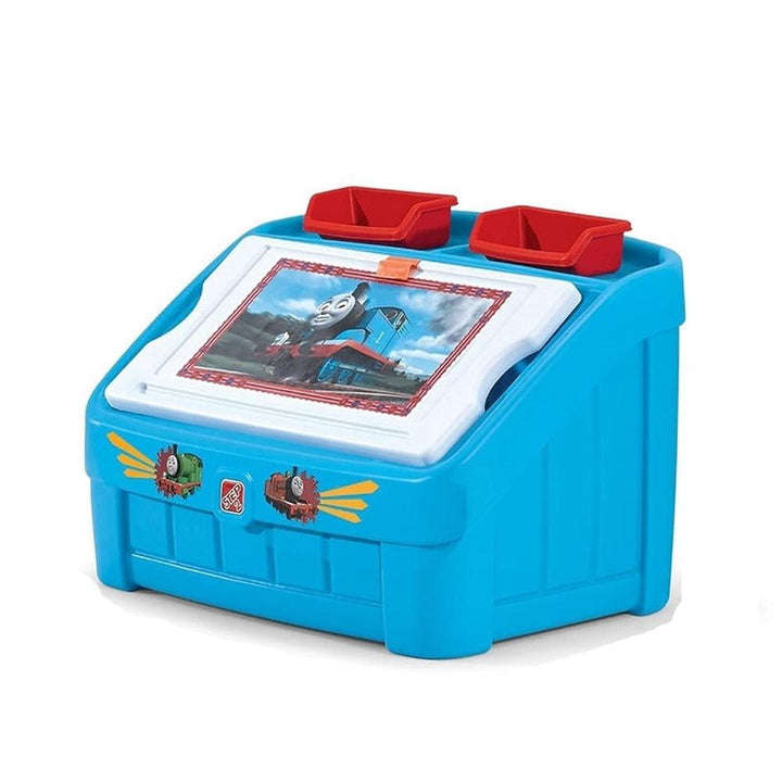 STEP2 2 in 1 Toy Box - Storage Chest with Art Lid & Organizer (2-10 Years)