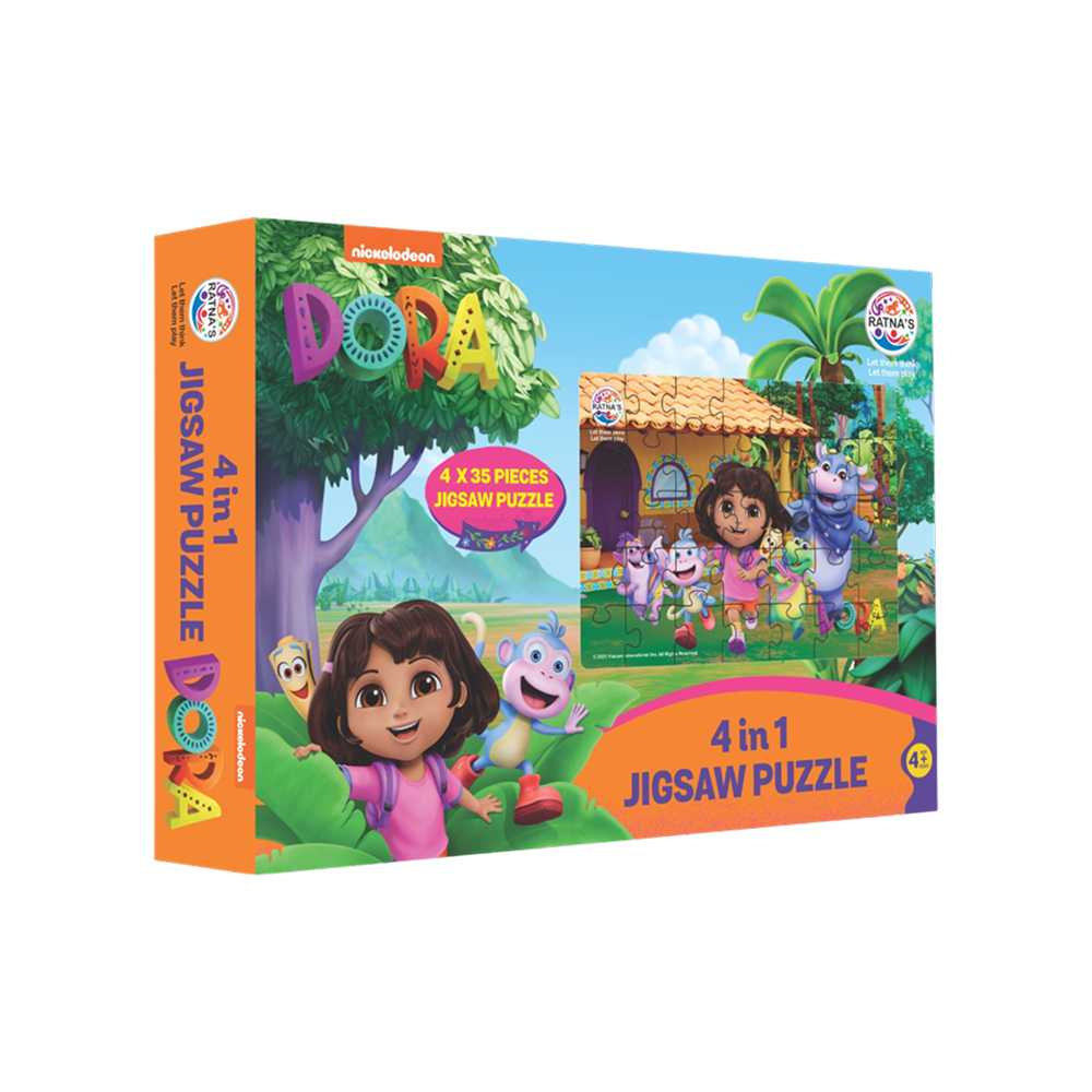 Ratna'a 4 in 1 Dora Jigsaw Puzzle – 140 Pieces