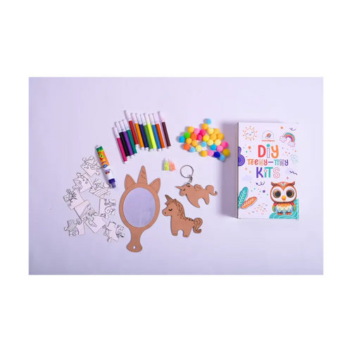 Ilearnngrow Teeny Tiny DIY Unicorn Painting Kit - Magical Art Craft Set for Kids