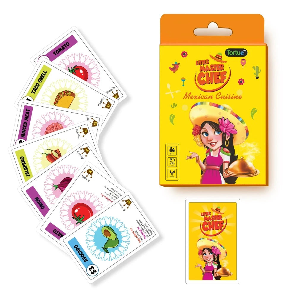 Little Master Chef Mexican Cuisine (Fun Deal Card Game For Food Loving Family) | 2-5 Players