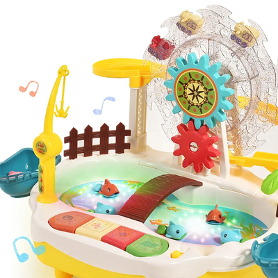 Magnetic Fishing Toy with 3D Light and Music (Assorted Colours)