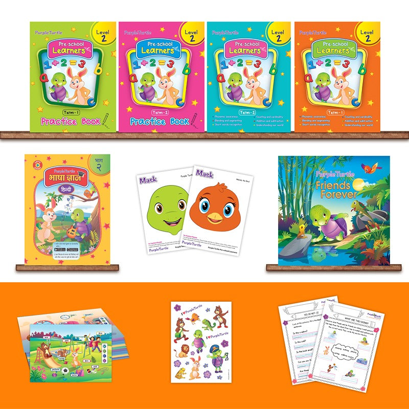 Purple Turtle Preschool Kit Level 2 for LKG Kids