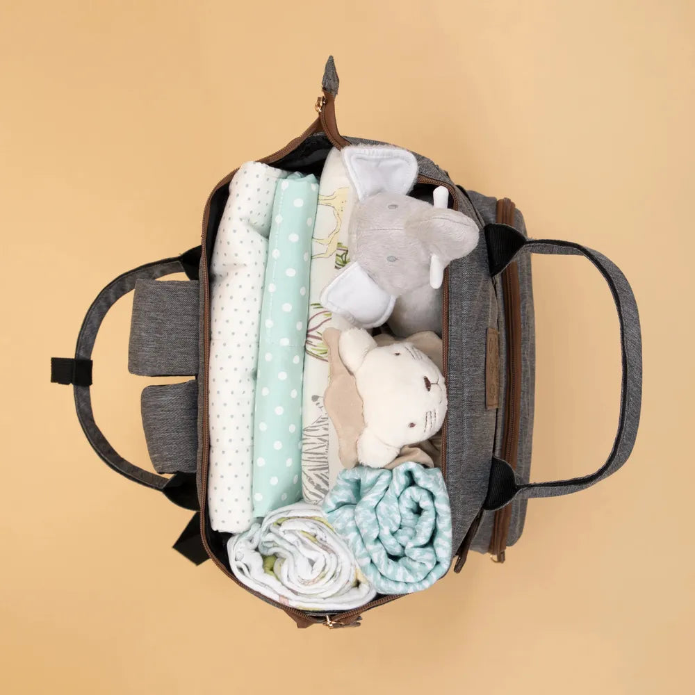 Abracadabra Diaper Bag with Changing Station - Grey