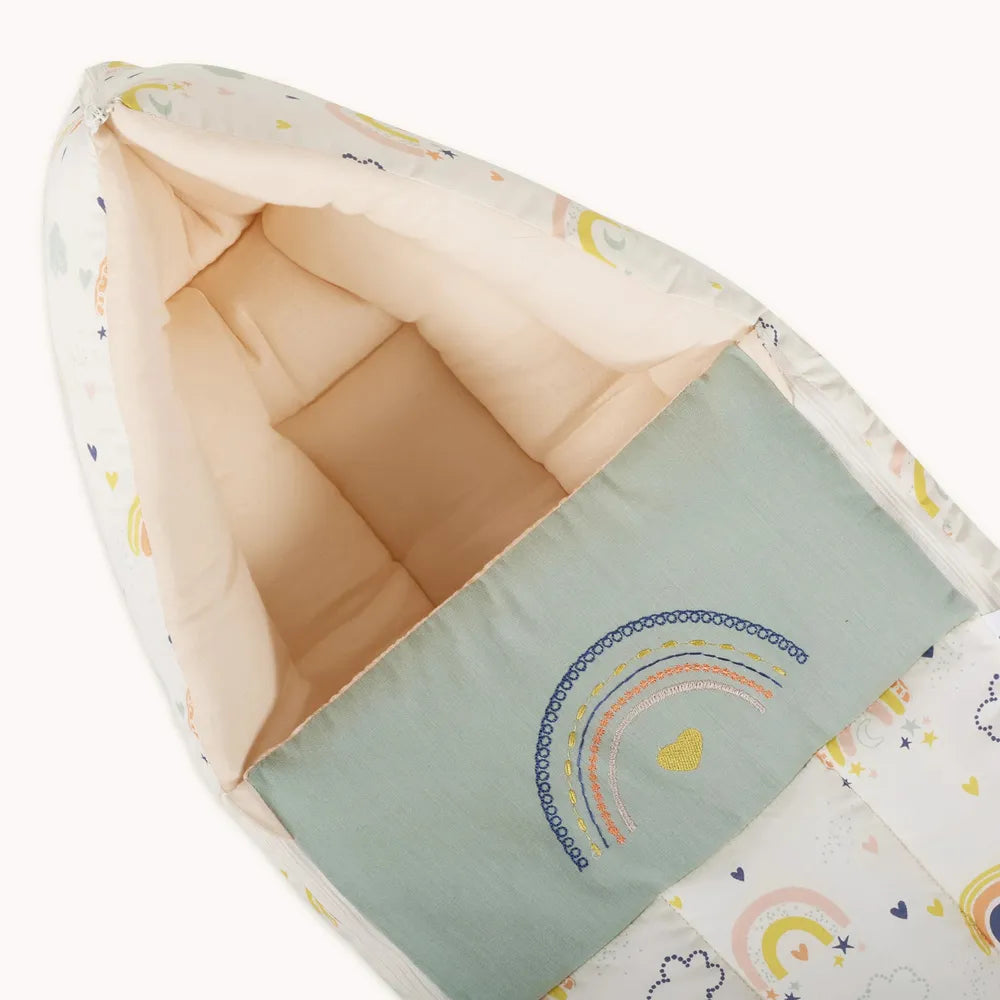 Abracadabra Baby Carry Cot Nest - Rainbow