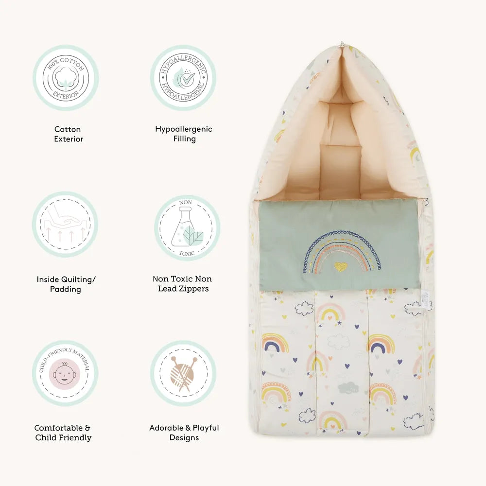 Abracadabra Baby Carry Cot Nest - Rainbow