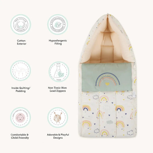 Abracadabra Baby Carry Cot Nest - Rainbow