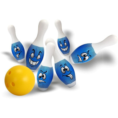 6 Pin and Ball Set for Bowling (Blue)
