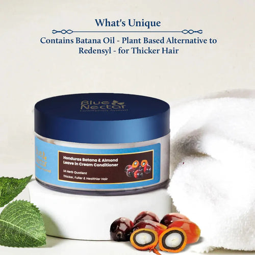 Blue Nectar Batana & Almond Leave-In Conditioner for Soft, Smooth, and Manageable Hair (14 Herbs) - 200g