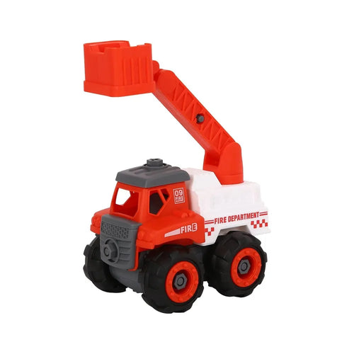 Skoodle Mini Machines Build & Go Fire Rescue Truck Toy - White