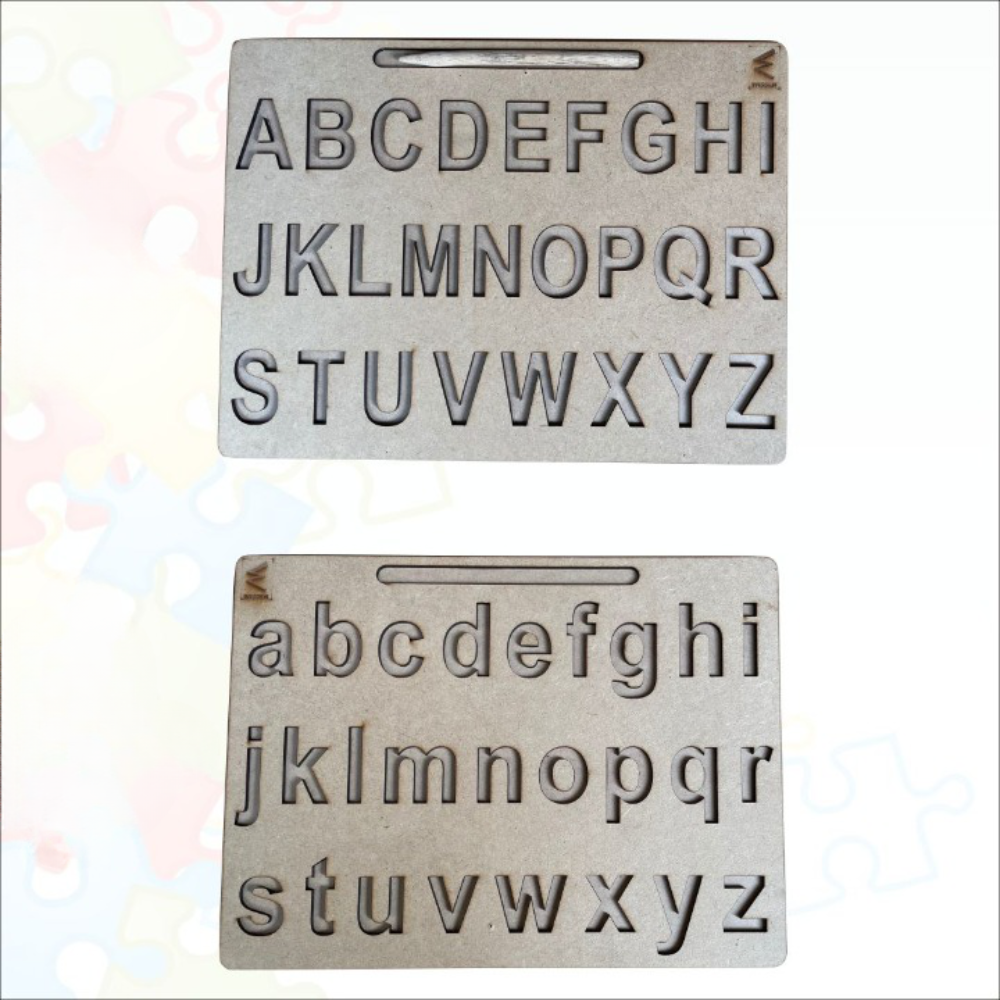 Wooden Dual Side Capital Alphabet and Small Alphabet Tracing board