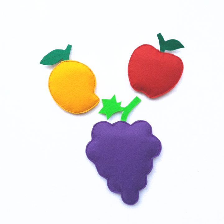 Set of 10 Fruit Felt Toys (2-4 Years)