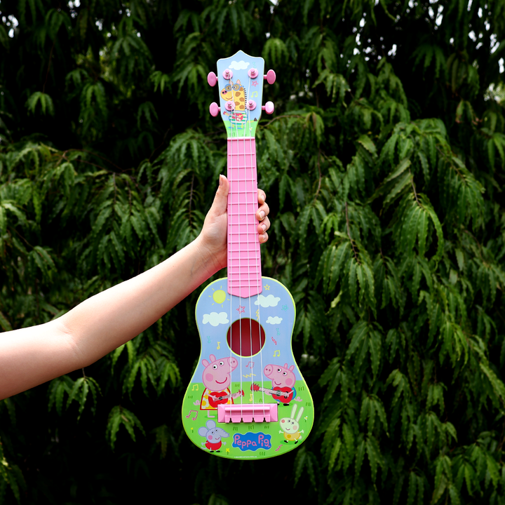 Hasbro Original Peppa Pig Guitar - 4 String, Realistic Sound & Adjustable Tuning | Licensed Toy (5-10 Years)