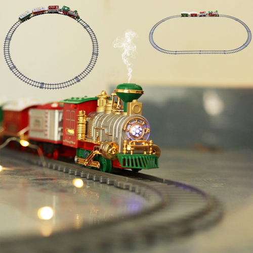 Real Smoke Simulation Train Track Set with Pushback Miniature & Accessories - 19 Pieces (3-8 Years)